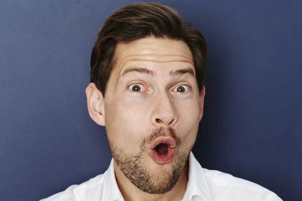 Surprised handsome guy — Stock Photo, Image