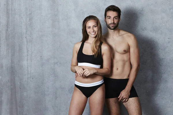 Stunning couple in underwear — Stock Photo, Image