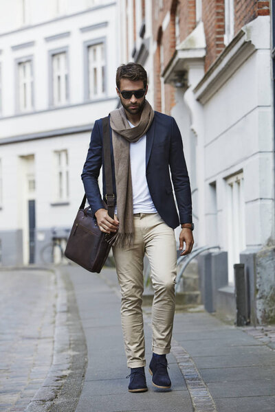 Man in sunglasses and scarf 