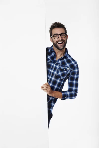 Happy man in spectacles — Stock Photo, Image