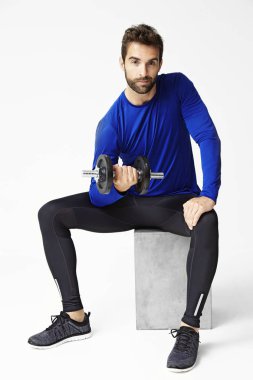 adam ile Halter egzersiz