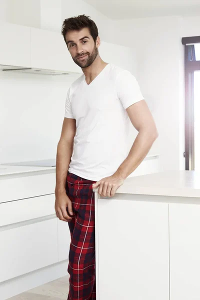 Handsome man in pajamas — Stock Photo, Image