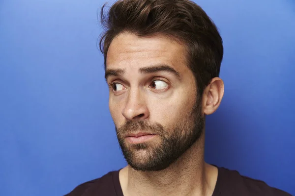 Anxious bearded man — Stock Photo, Image