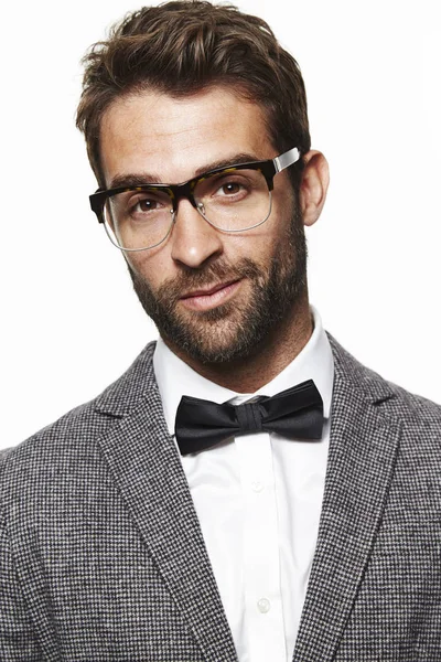 Guy in bow tie and jacket — Stock Photo, Image
