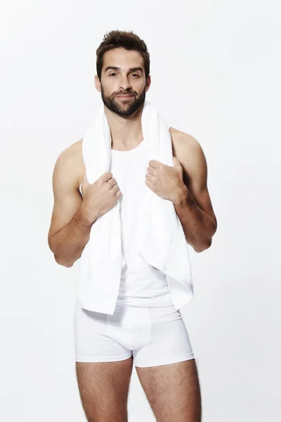 Man posing in underwear — Stock Photo, Image