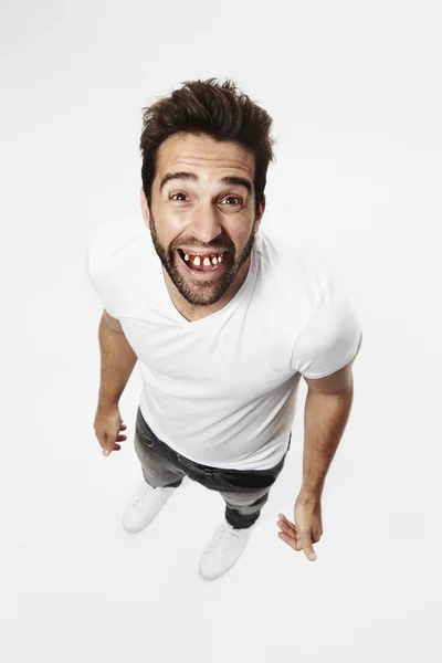 Guy with gap teeth — Stock Photo, Image
