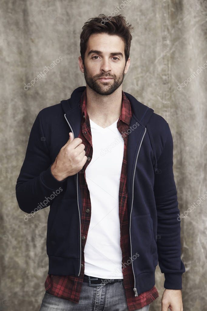 Handsome guy in hoodie — Stock Photo © sanneberg 145807693