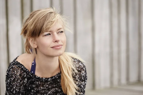 Beautiful blue eyed blond woman — Stock Photo, Image