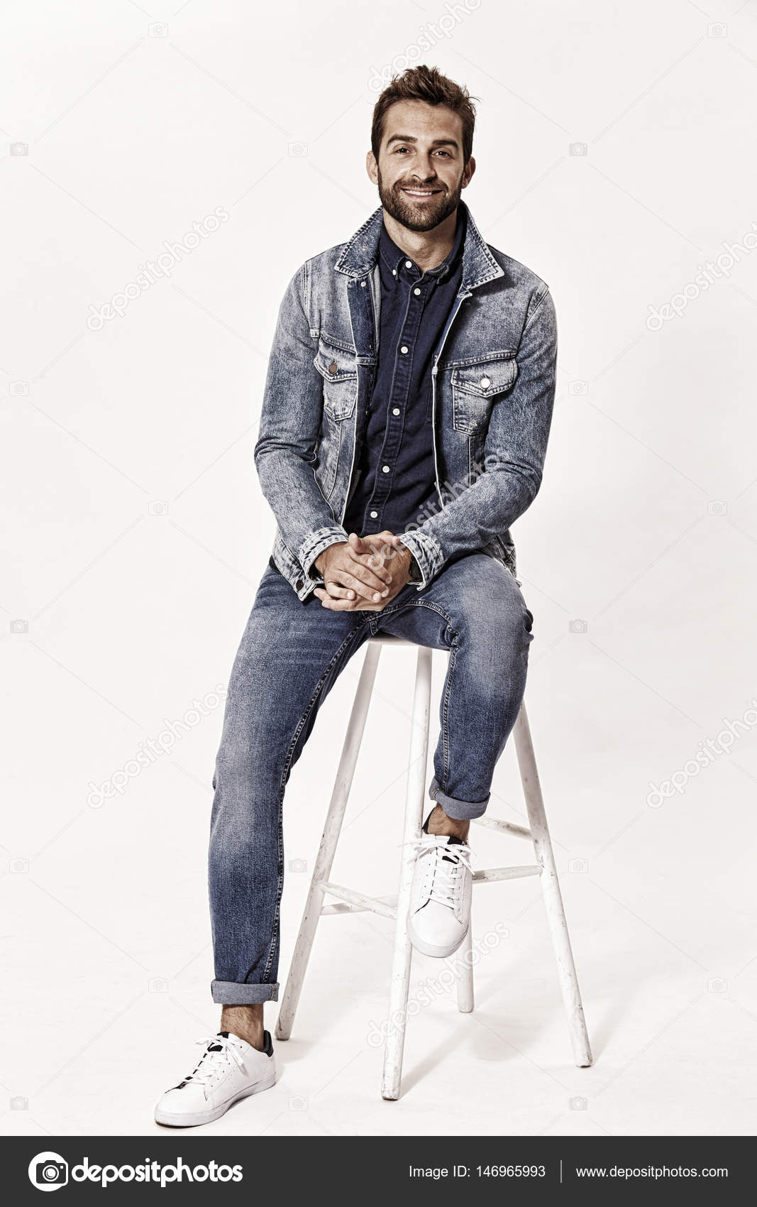 guy wearing denim jacket