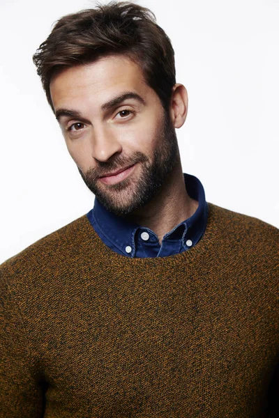 Handsome man in sweater — Stock Photo, Image