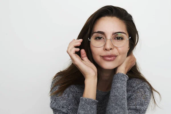 Mooie brunette vrouw — Stockfoto