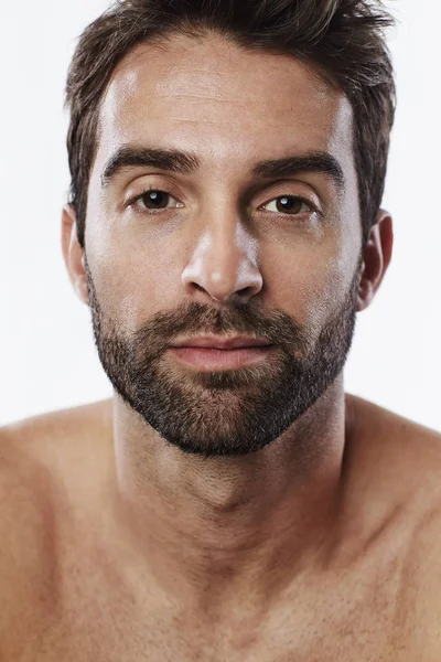 Handsome guy with stubble — Stock Photo, Image