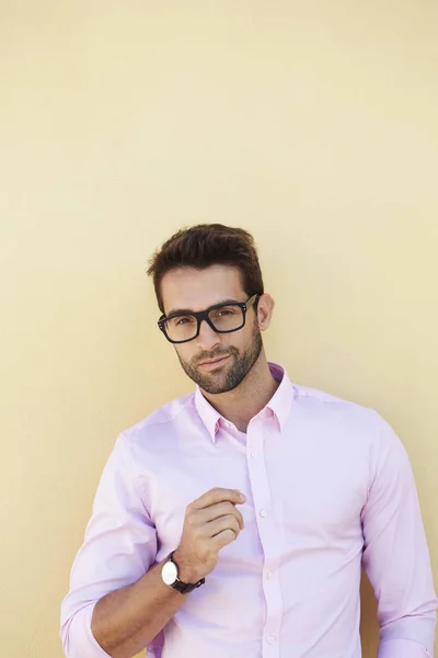 Handsome guy in glasses — Stock Photo, Image
