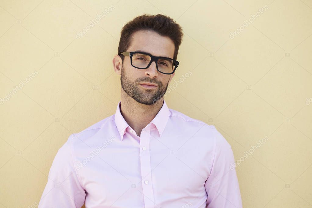 good looking guy in glasses
