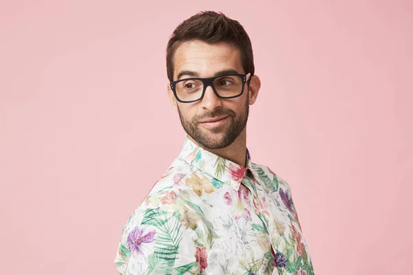 Guy in glasses and shirt — Stock Photo, Image