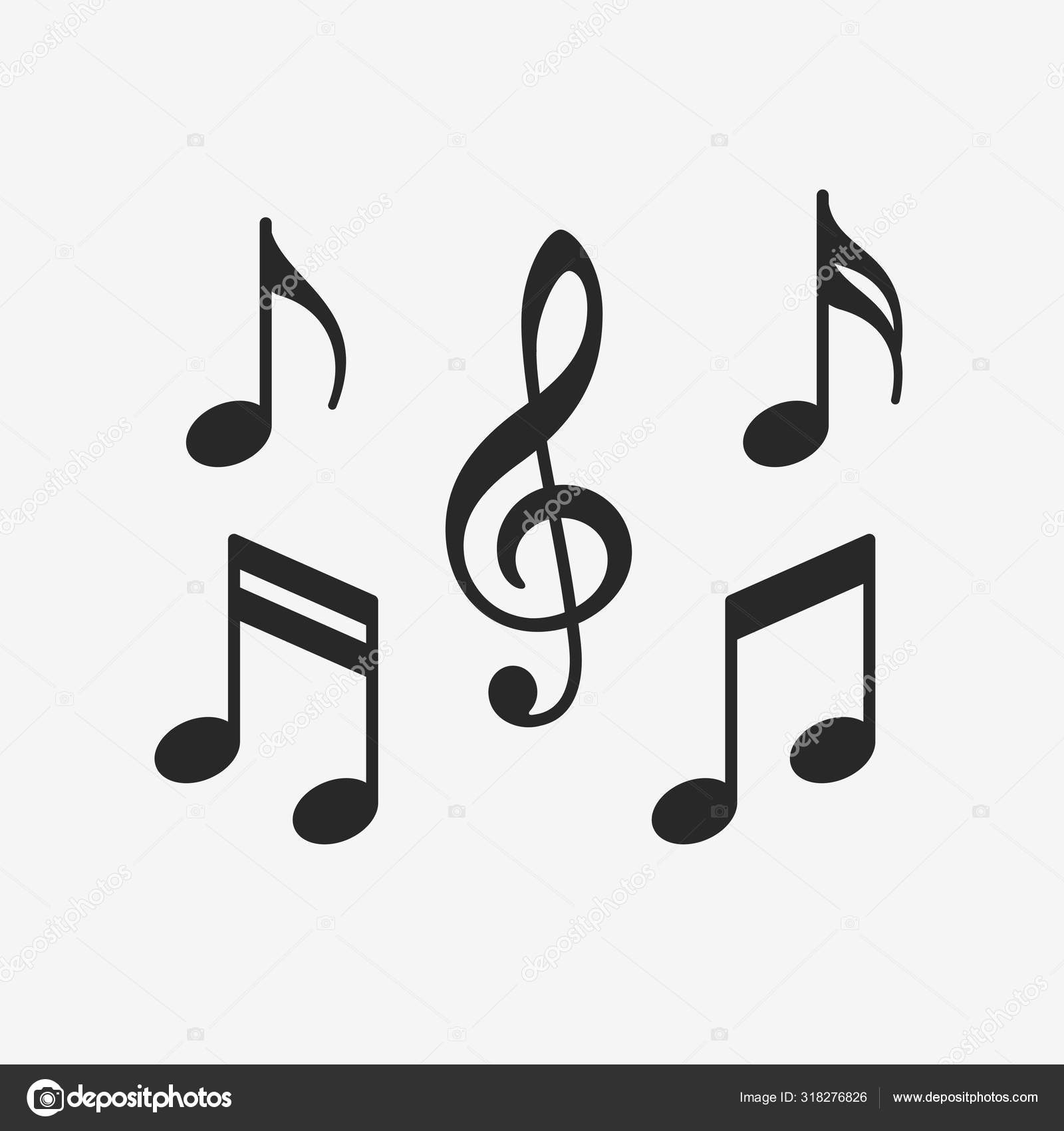 Music Notes Icons Set Musical Key Signs Vector Symbols White Stock Vector Image by ©belozersky