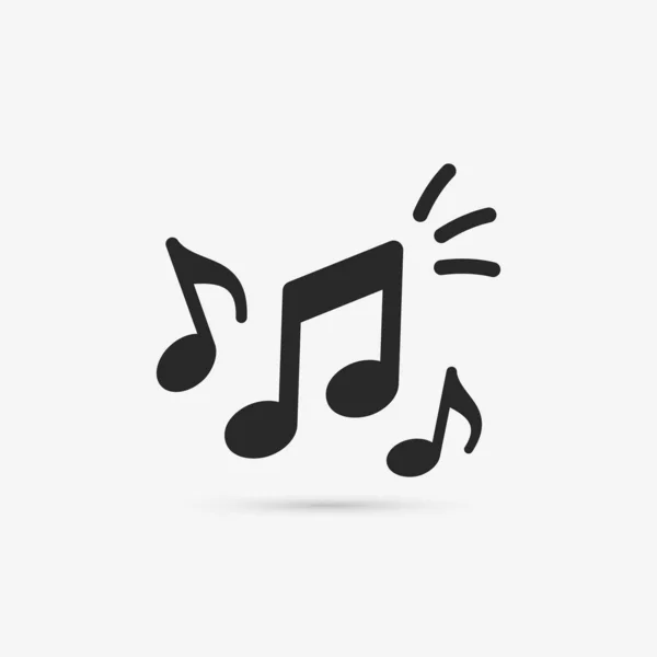 Müzik Notaları Simgesi Müzikal Anahtar Işareti Beyaz Arkaplanda Vektör Simgeleri — Stok Vektör