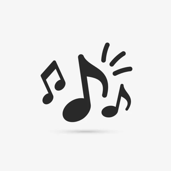 Икона Нот Музыкальные Ключевые Знаки Символы Вектора Белом Фоне — Бесплатное стоковое фото