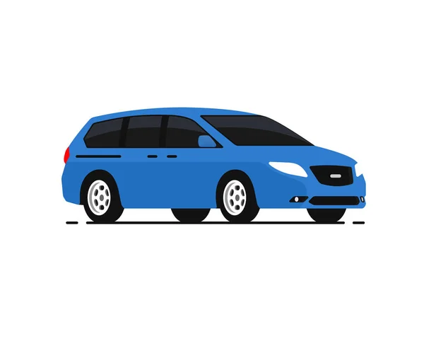 Ilustración Vectorial Coche Hatchback Azul Rad Transporte Vehículos Icono Automático — Vector de stock