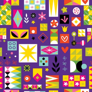 Soyut sanat retro tarzı seamless modeli