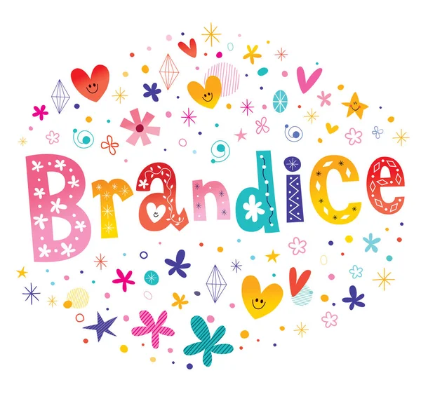 Brandice 女孩的名字 — 图库矢量图片