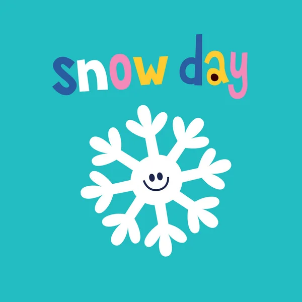 Snow day design — Stock Vector