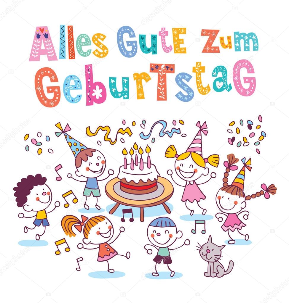 Alles Gute zum Geburtstag Deutsch German Happy birthday kids greeting ... Alles Gute zum Geburtstag Deutsch German Happy birthday kids greeting ...
