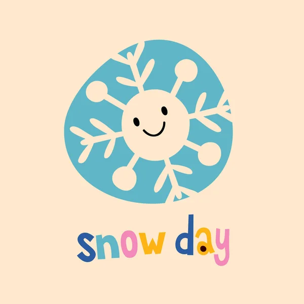 Snow day design — Stock Vector