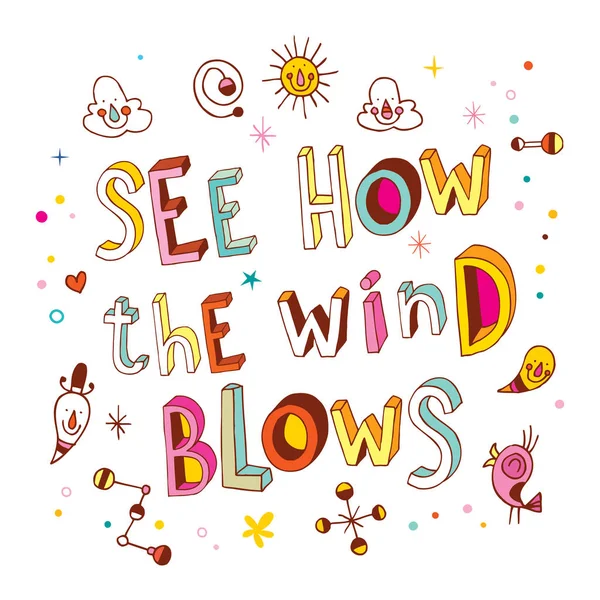 See how the wind blows — Stock Vector