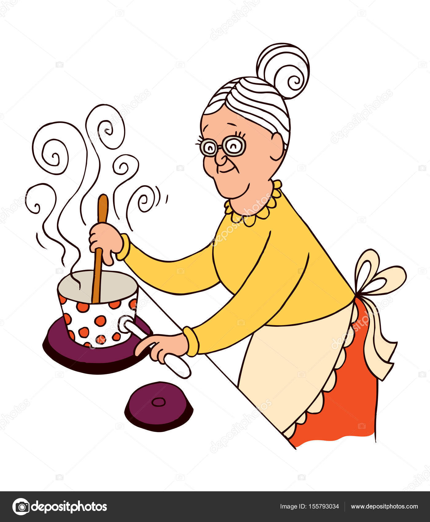 Grandma cooking illustration Stock Vector Image by ©Aliasching #155793034 Grandma cooking illustration Stock Vector Image by ©Aliasching #155793034