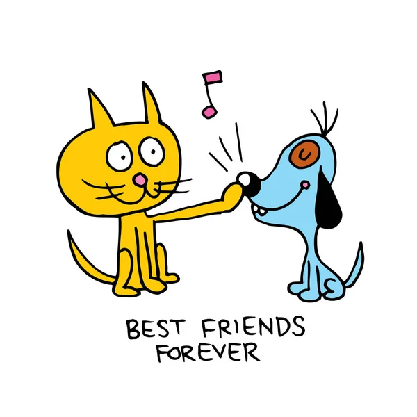 Beste Freunde für immer — Stockvektor
