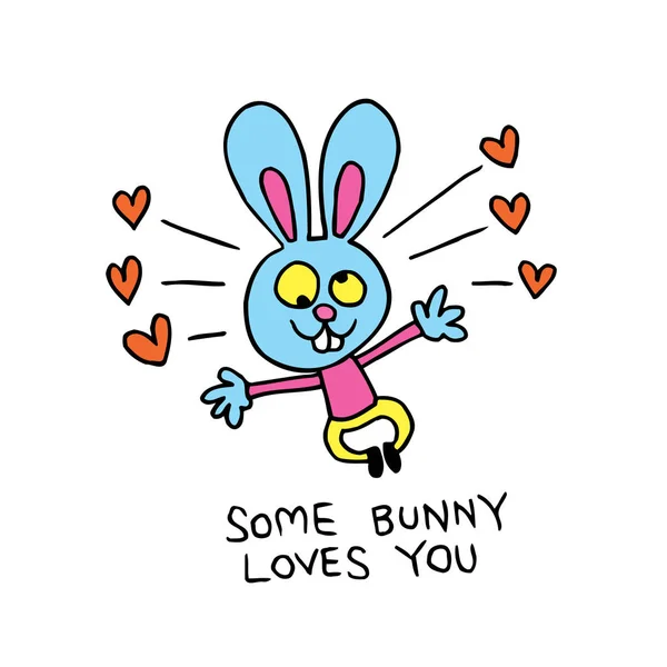 Un lapin t'aime. — Image vectorielle