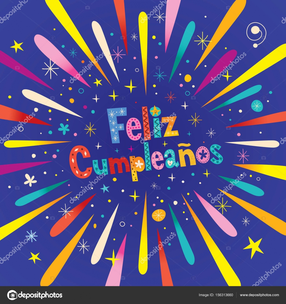 Feliz Cumpleanos - Happy Birthday in Spanish Stock Vector by ©Aliasching  156313660