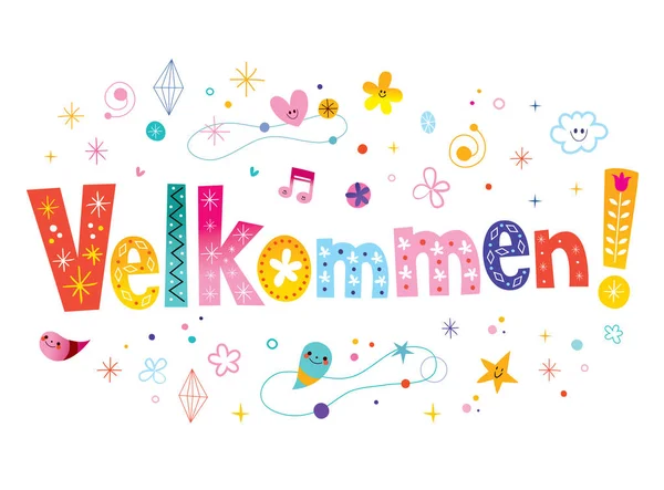 Welcome welcome in holländischer Sprache — Stockvektor