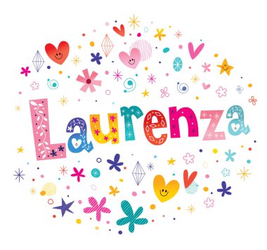 Laurenza kızlar dekoratif yazı tipi tasarım adı