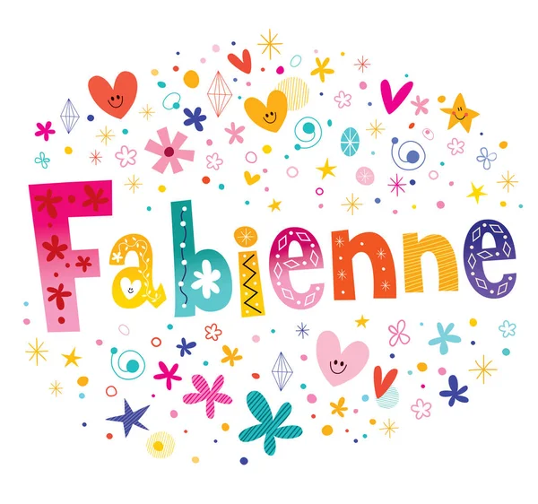 Fabienne franska kvinnonamn — Stock vektor