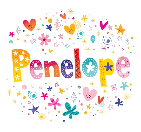 Penelope feminine given name — Stock Vector
