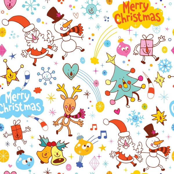 Merry Christmas seamless pattern — Stock Vector