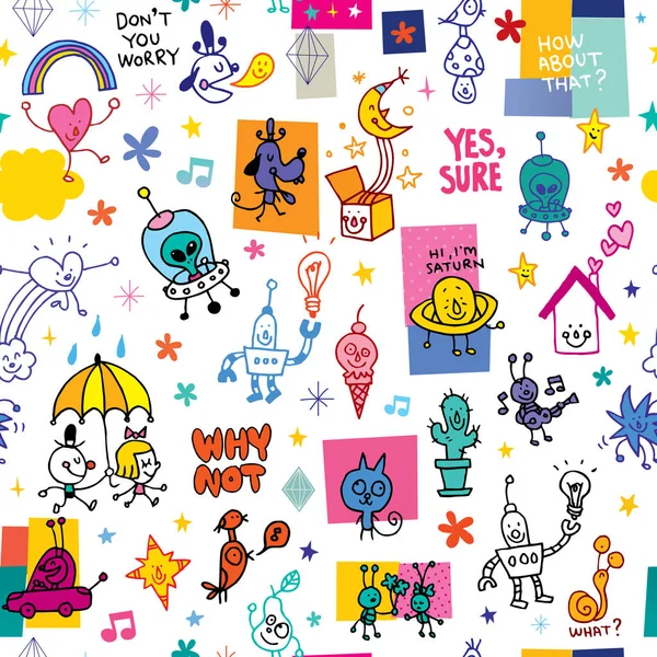 cartoon characters pattern