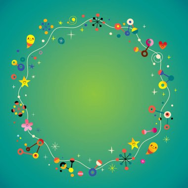 boş afiş çerçeve retro kenarlığı