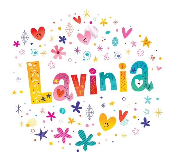 Lavinia girls given name — Stock Vector