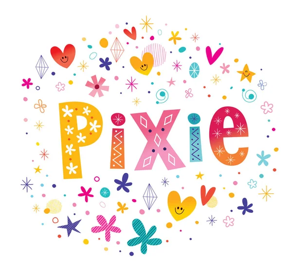 Pixie filles prénom — Image vectorielle