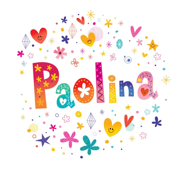 Paolina Mädchen Vorname — Stockvektor