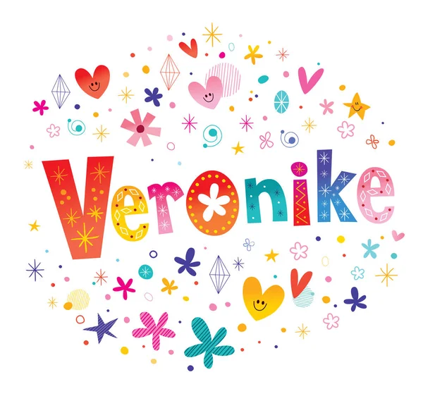 Veronike girls given name — Stock Vector
