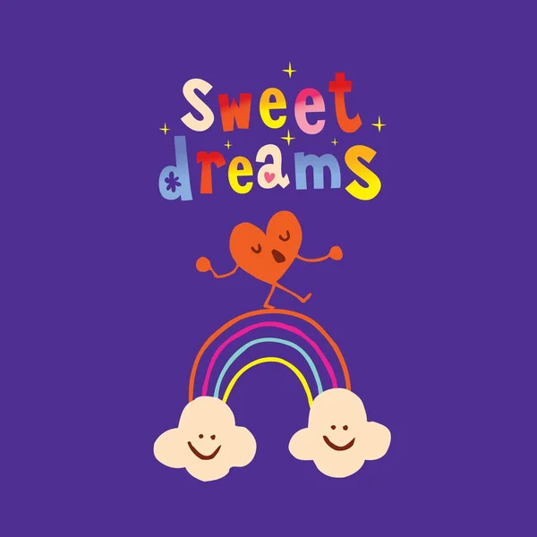 Sweet Dreams Cartoon Illustration — Stock Vector