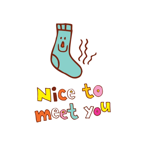 Nice Meet You — Stock Vector