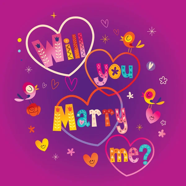 You Marry Typography Lettering Text Wedding Design — Stock Vector