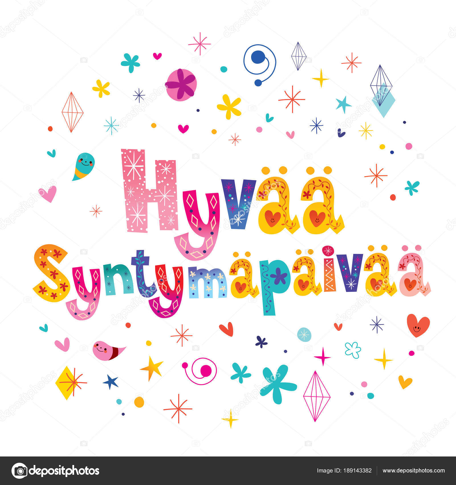 Happy Birthday Finnish Stock Vector C Aliasching Happy Birthday Finnish Stock Vector C Aliasching