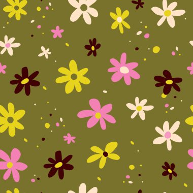 çiçekler doğa seamless modeli