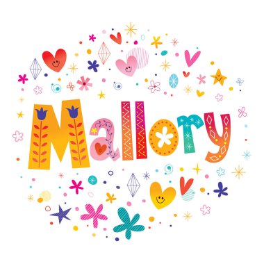 Mallory kızları dekoratif harf tasarımı adını verdiler